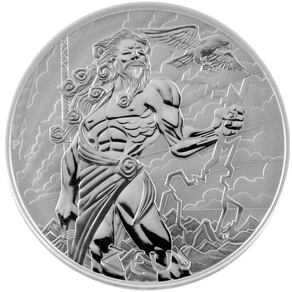 1 Oz Silber - Tuvalu - Gods of Olympus: Zeus 2020