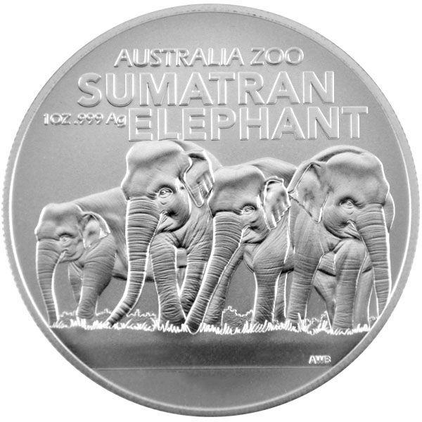 1 Oz Silber - Australien - Australia Zoo - Sumatra Elefant 2022
