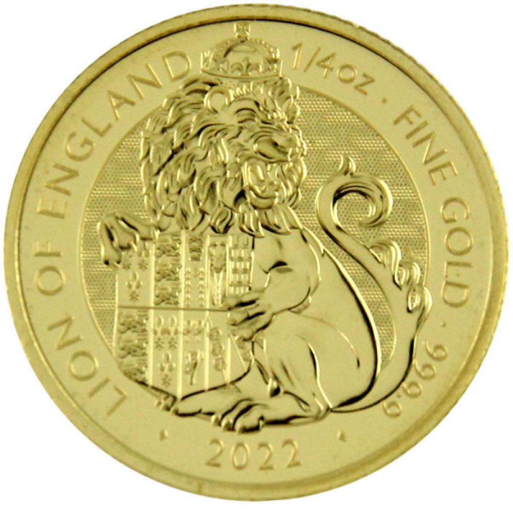 1/4 Oz Gold - Großbritannien - Royal Tudor Beasts: Lion of England 2022