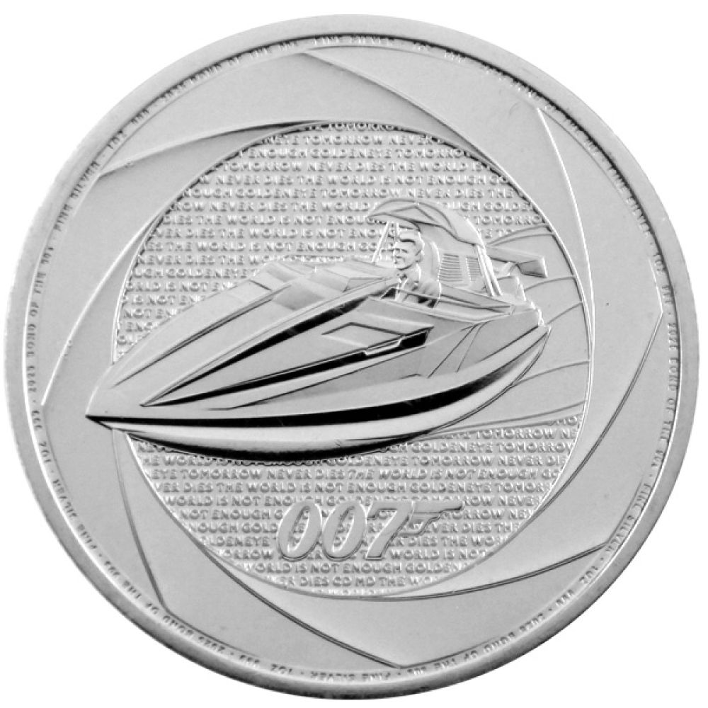 1 Oz Silber - Großbritannien - James Bond: Six Decades Q-Branch Speedboat 2025