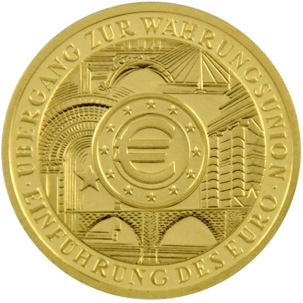 1/2 Oz Gold - 100 Euro Deutschland 2002 - Einführung des Euro