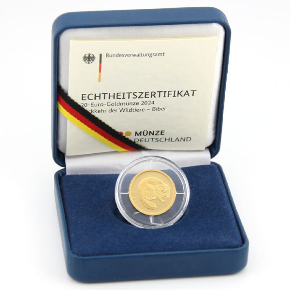 20 Euro Gold - Deutschland 2024 - Wildtiere: Biber