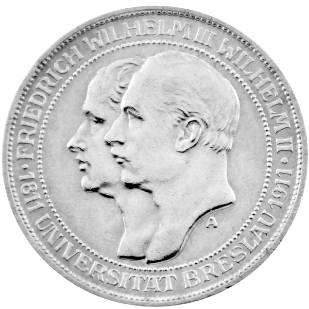 3 Mark Kaiserreich (Preußen) - Universität Breslau 1911 - J.108