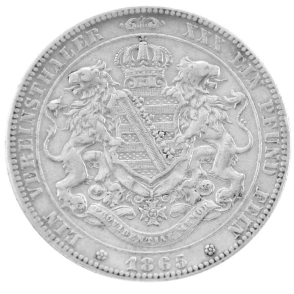Vereinstaler - König Johann von Sachsen - 1865 B