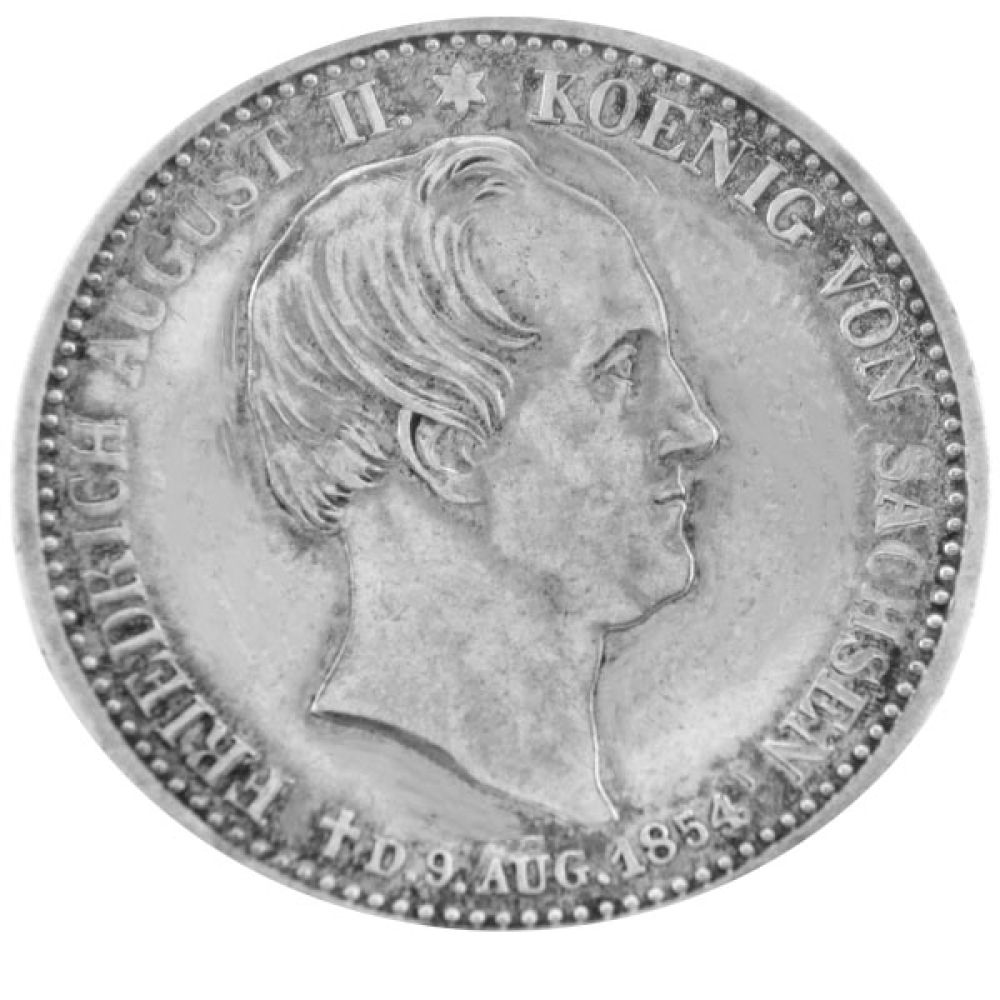 1/3 Taler - Sachsen - König Friedrich August II. 1854