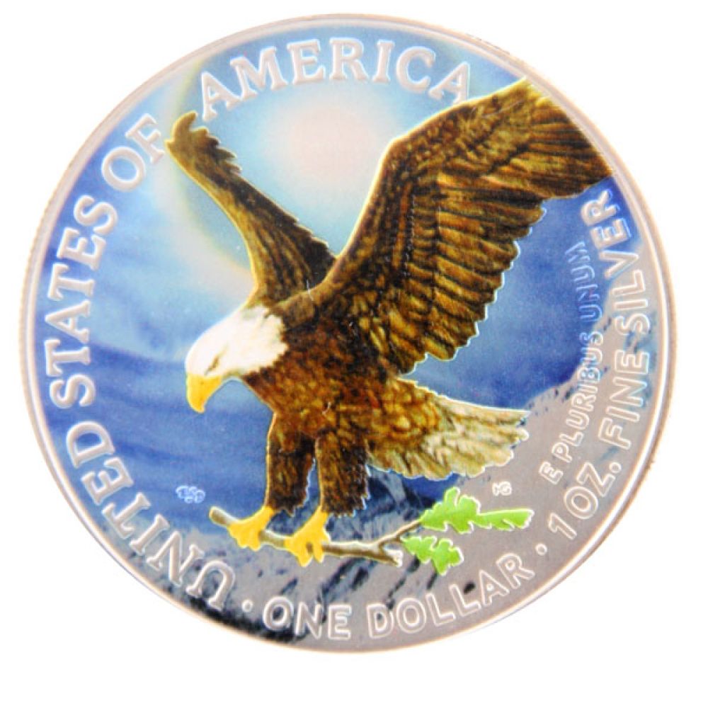 1 Oz Silber - USA - 2021 American Eagle - coloriert