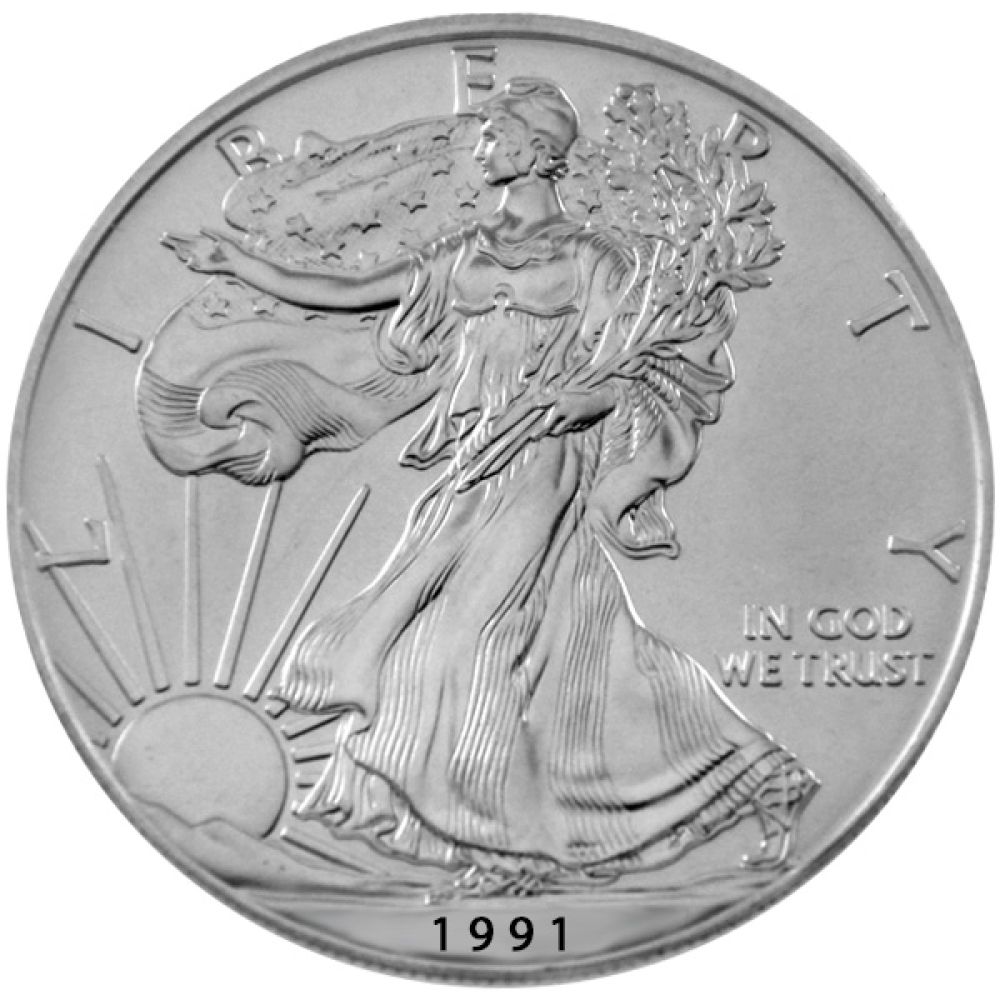 1 Oz Silber - USA - American Eagle 1991