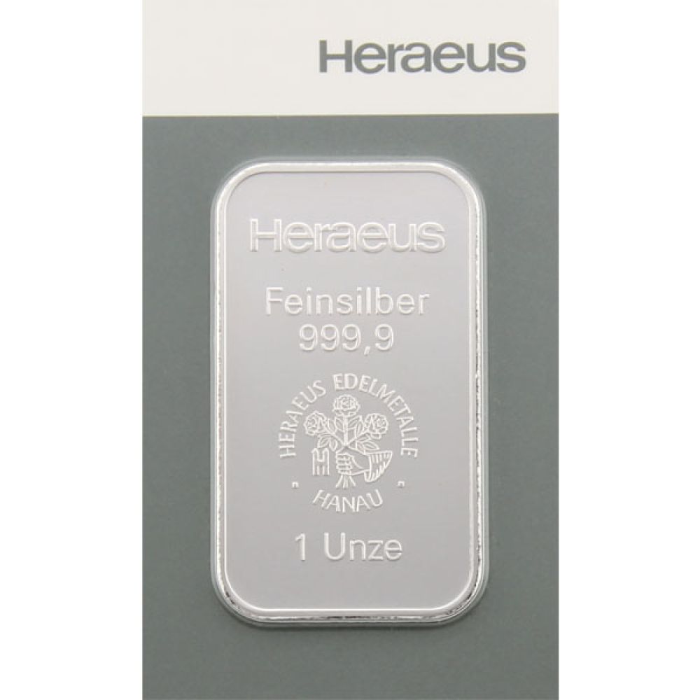 1 Oz Silberbarren Heraeus