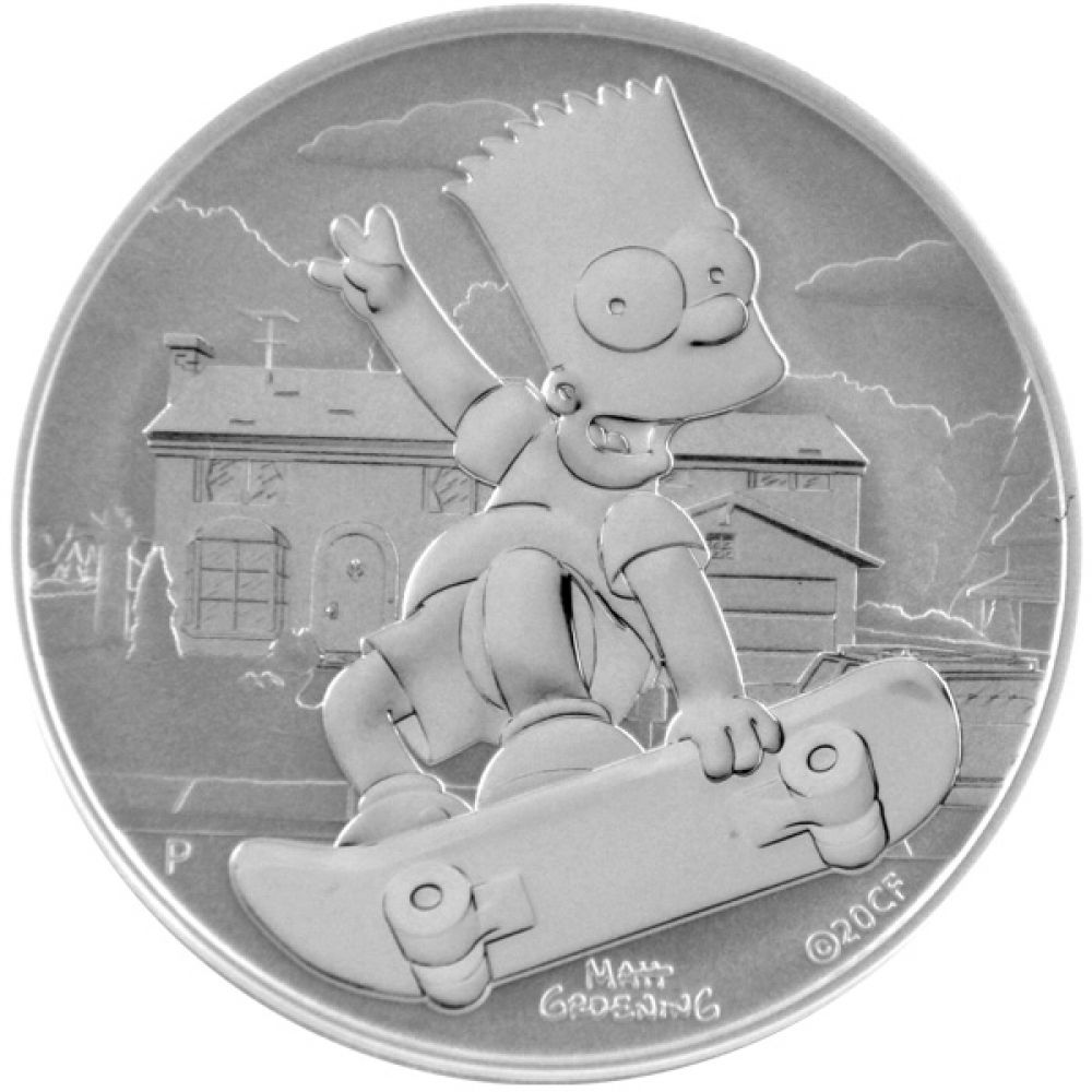 1 Oz Silber - Tuvalu - Bart Simpson 2020