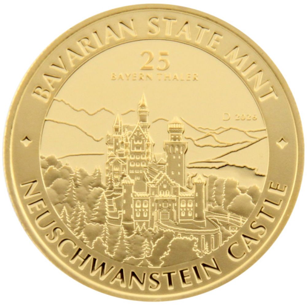 1/4 Oz Gold - Bayern Thaler - Schloss Neuschwanstein 2026