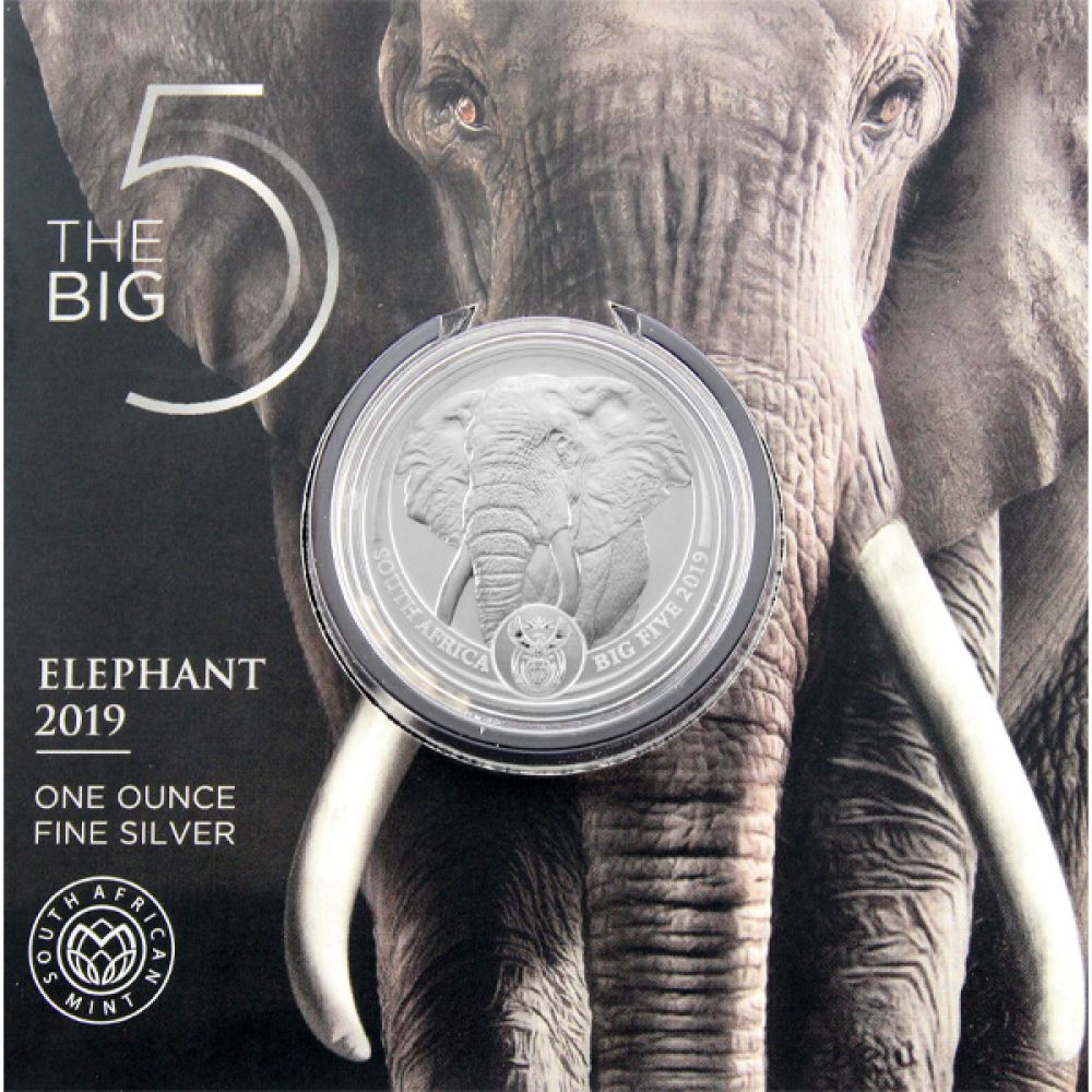 1 Oz Silber - Südafrika - Big Five - Elefant 2019