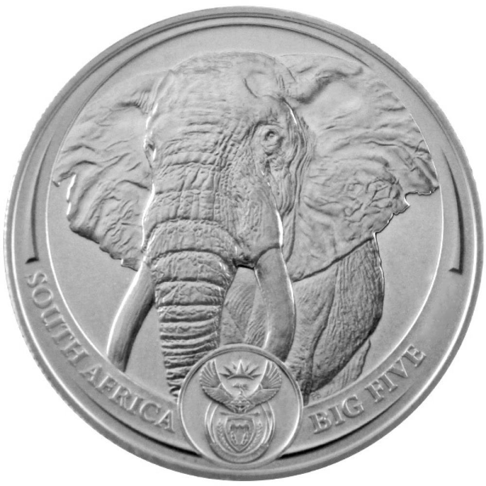 1 Oz Platin - Südafrika - Big Five: Elefant 2023