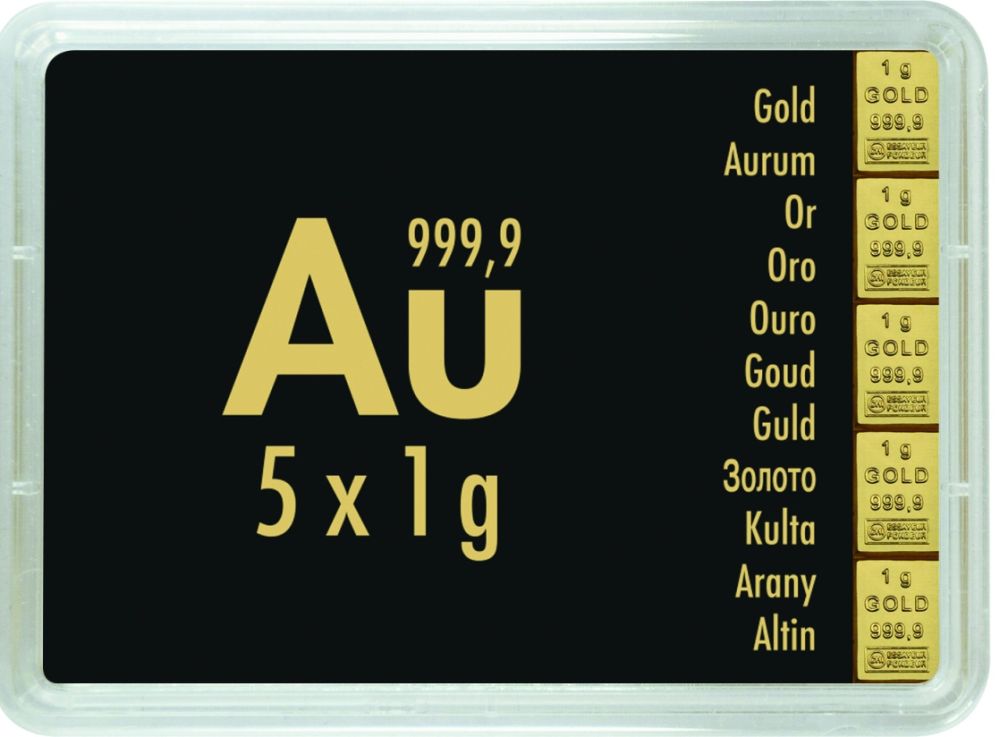 5g Combibar Tafelbarren - 5x 1g Gold