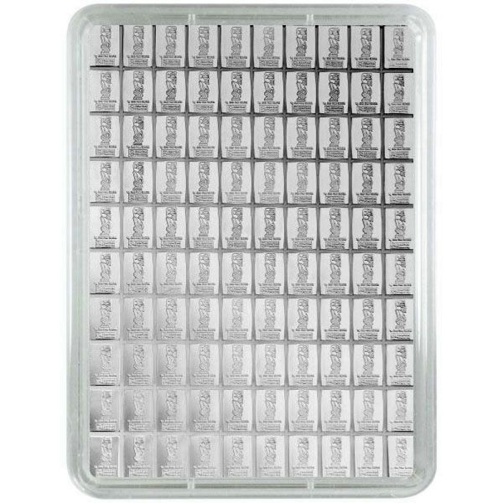 100g Cook Islands CombiCoin Münztafel - 100x 1g Silber