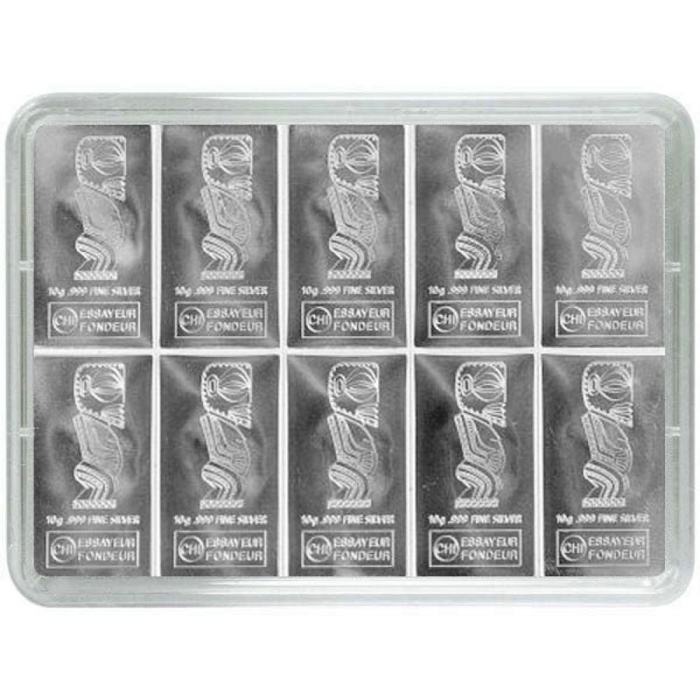 100g Cook Islands CombiCoin Münztafel - 10x 10g Silber