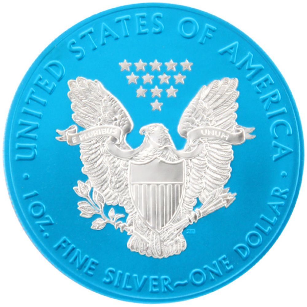 1 Oz Silber - USA - American Eagle 2019 - Space Blue