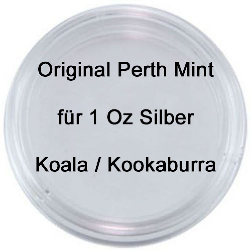 Original Münzkapsel Perth Mint 1oz Silber Koala / Kookaburra