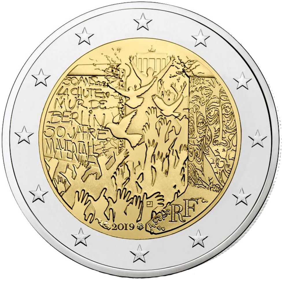 30 Jahre Mauerfall 2 Euro Münze 2019