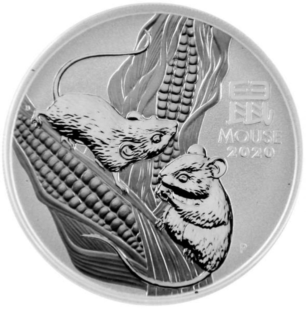 1 Oz Silber - Australien - Lunar III. - Maus 2020