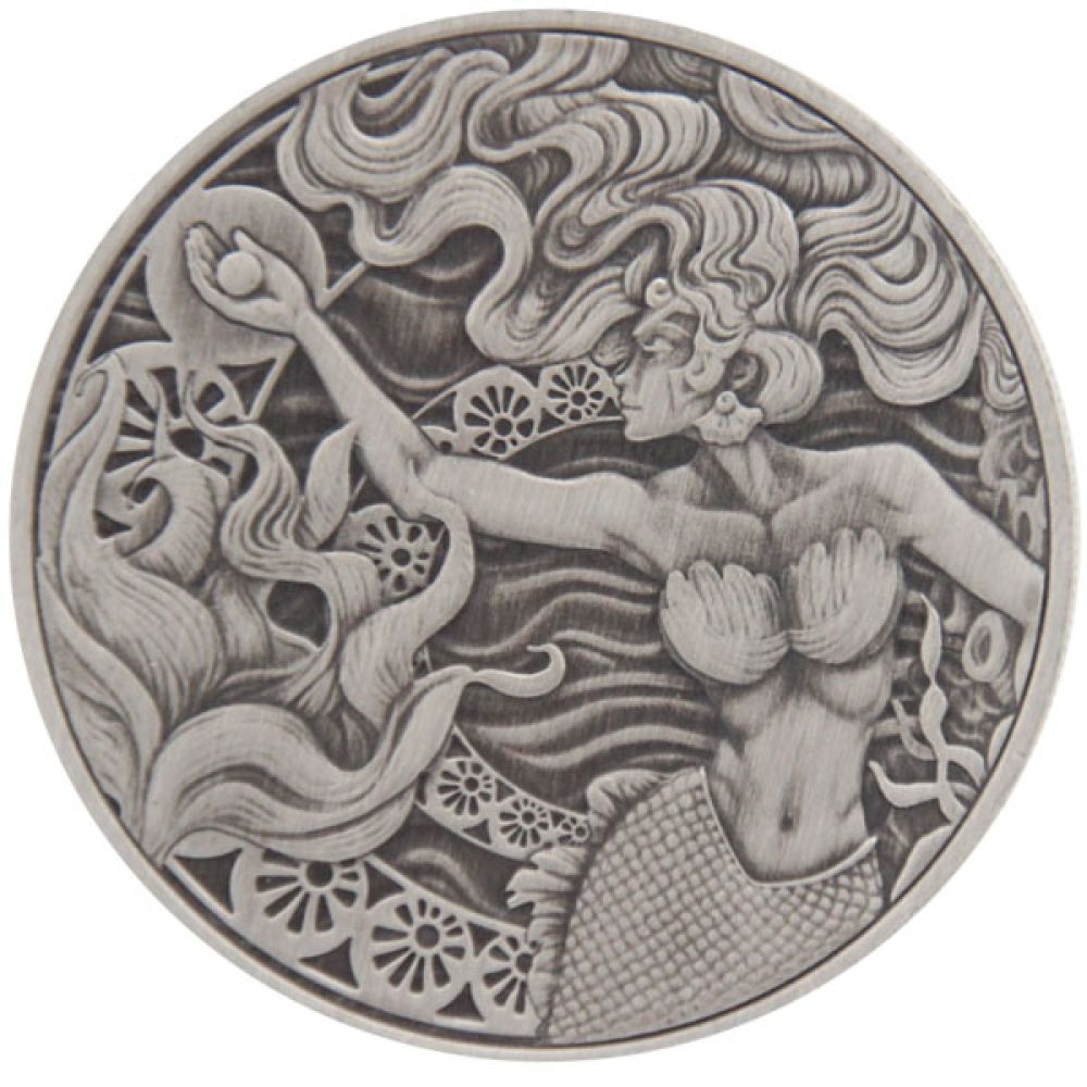 1 Oz Silber - Samoa - Mermaid / Meerjungfrau 2025 - Antik finish