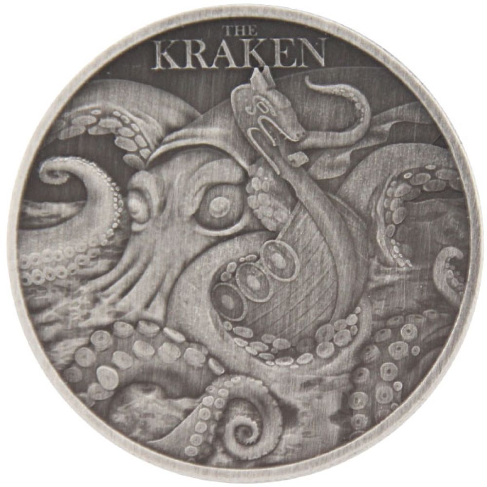 1 Oz Silber - Niue - Mythical Creatures: Kraken 2026 - Antik finish