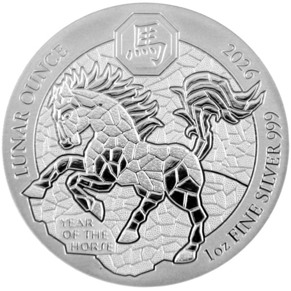 1 Oz Silber - Ruanda - Lunar - Pferd 2026