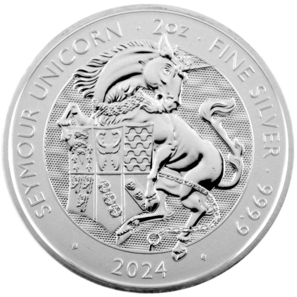 2 Oz Silber - Großbritannien - Royal Tudor Beasts: Seymour Unicorn 2024