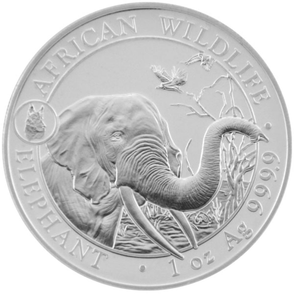1 Oz Silber - Somalia - Elefant 2018 - Privy Hund