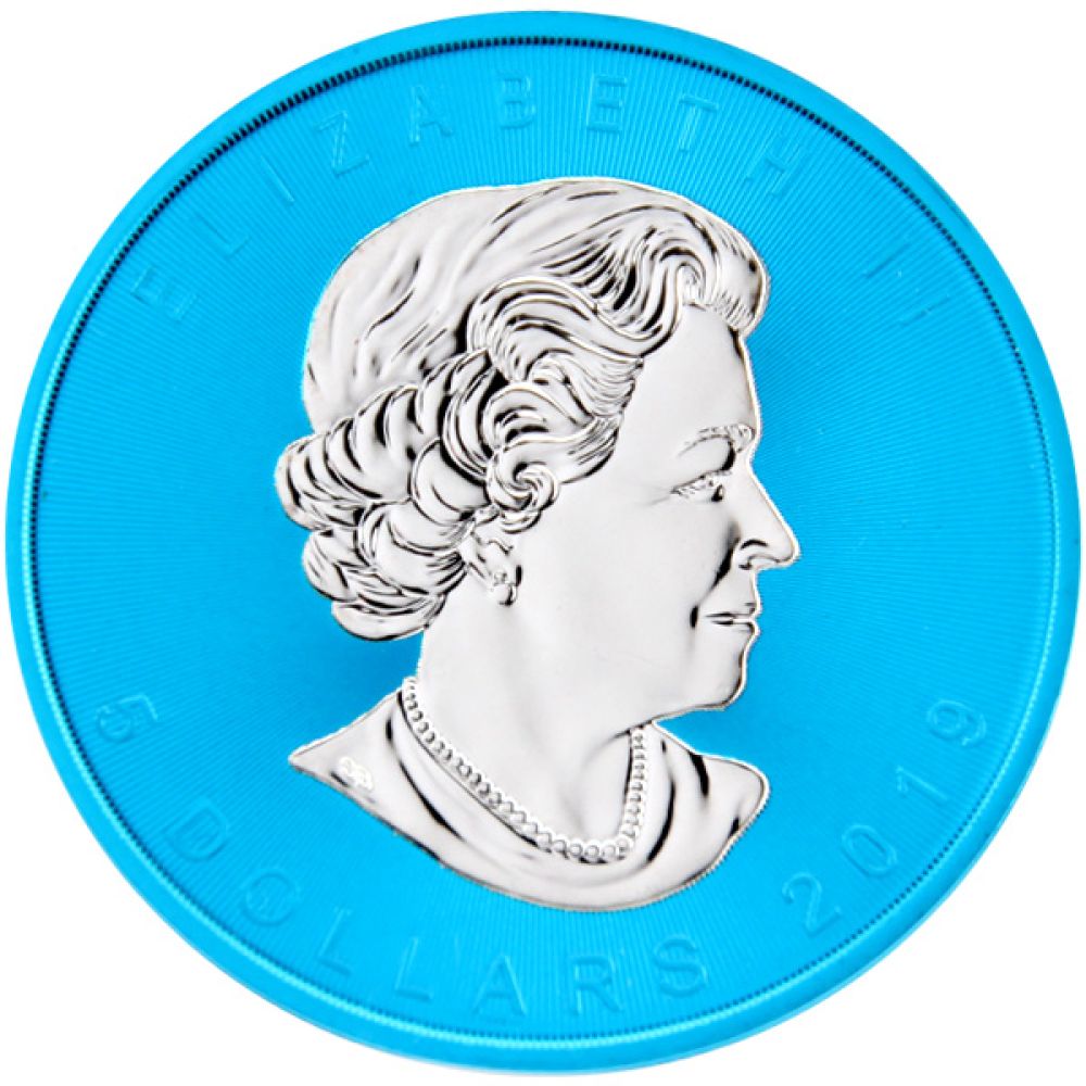 1 Oz Silber - Kanada - Maple Leaf 2019 - Space Blue