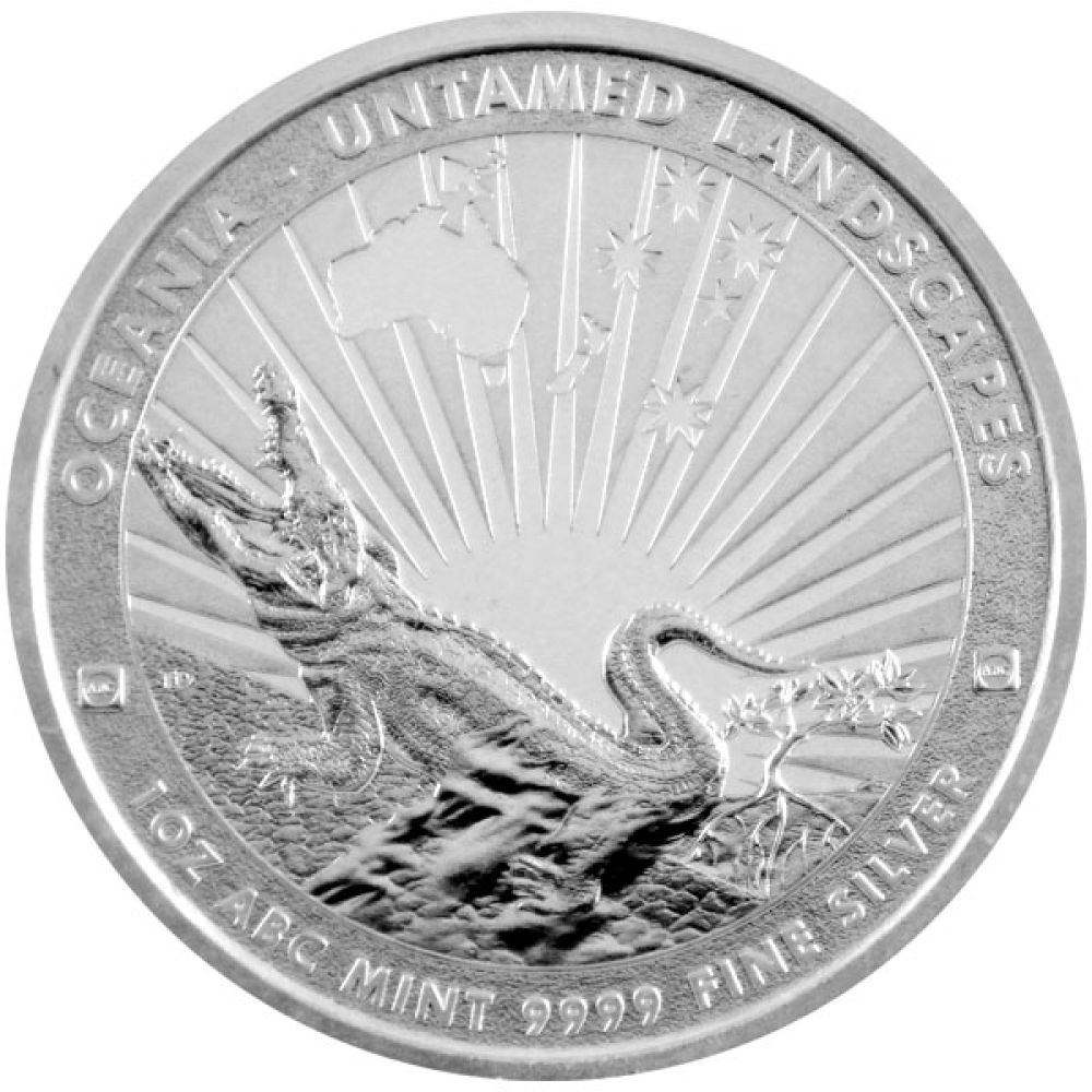 1 Oz Silber - Tokelau - Untamed Landscapes: Krokodil 2024