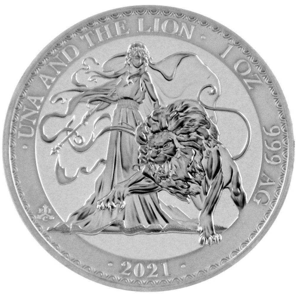 1 Oz Silber - St. Helena - Una and the Lion 2021