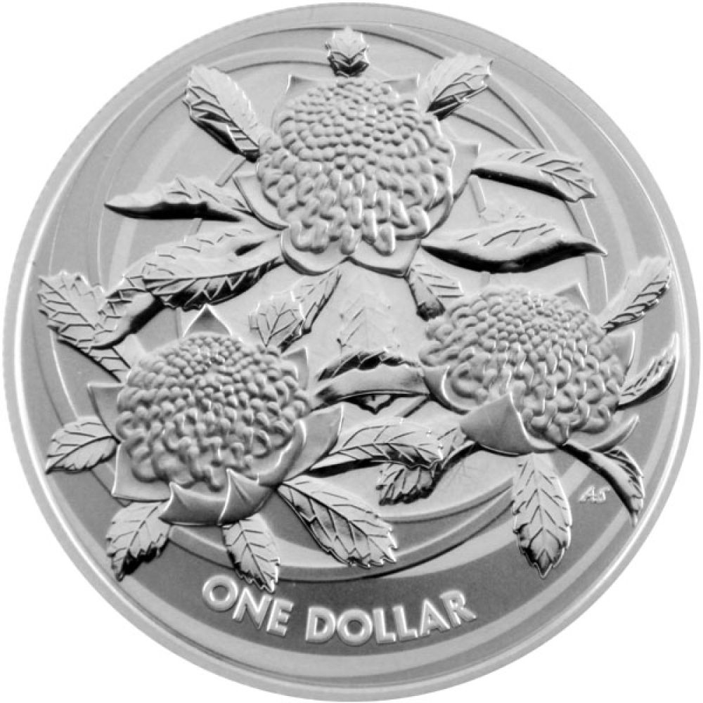 1 Oz Silber - Australien - Wildblumen: Waratah 2022